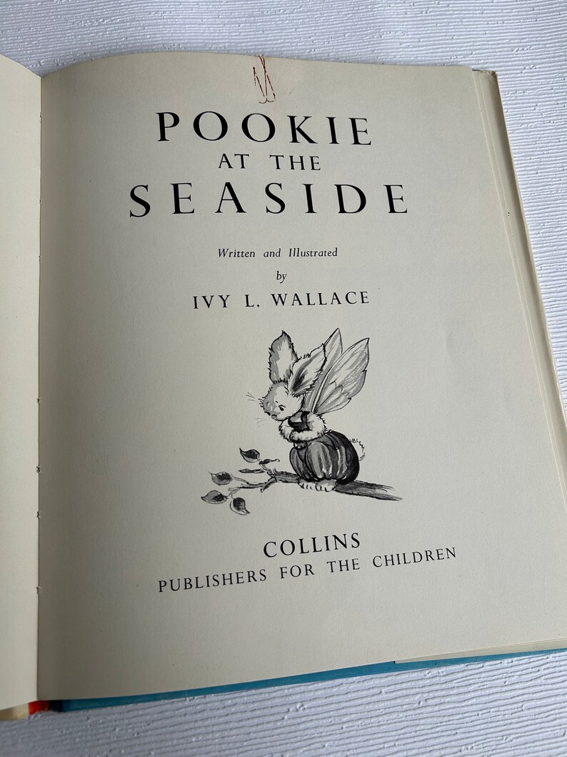Pookie The Rabbit Pookie at the Seaside. by Ivy L. Wallace. 1960 Hardcover Edition With ...