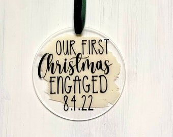 Acrylic Married Ornament, Engagement Ornament, Newlywed, Christmas Gift, Engagement Gifts, Housewarming