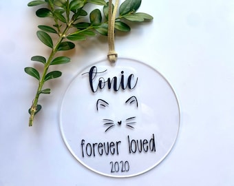 Memorial Ornament, Personalized Ornament, Christmas Ornament, Cat Ornament, Fur Babies, Holiday Gift for Dog Lovers, Dog Gift, Stocking Tag