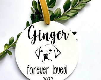 Pet Memorial, Personalized Ornament, Christmas Ornament, Cat Ornament, Fur Babies, Holiday Gift for Dog Lovers, Dog Gift, Stocking Tag