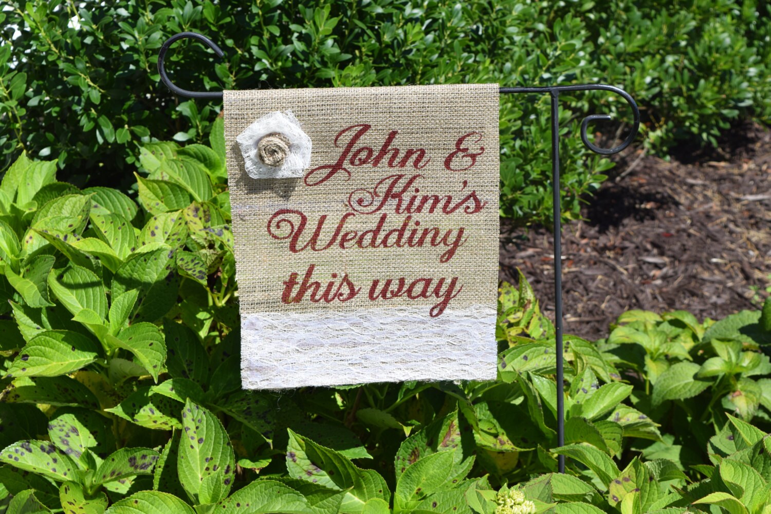 Wedding Decor Wedding This Way Sign Country Wedding Burlap Etsy