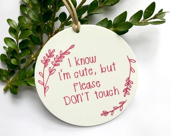 Please Don't Touch Car Seat Tag, Stroller Tag, Diaper Bag Tag, New Baby, No Germs, Newborn Sign, New Mom Gift