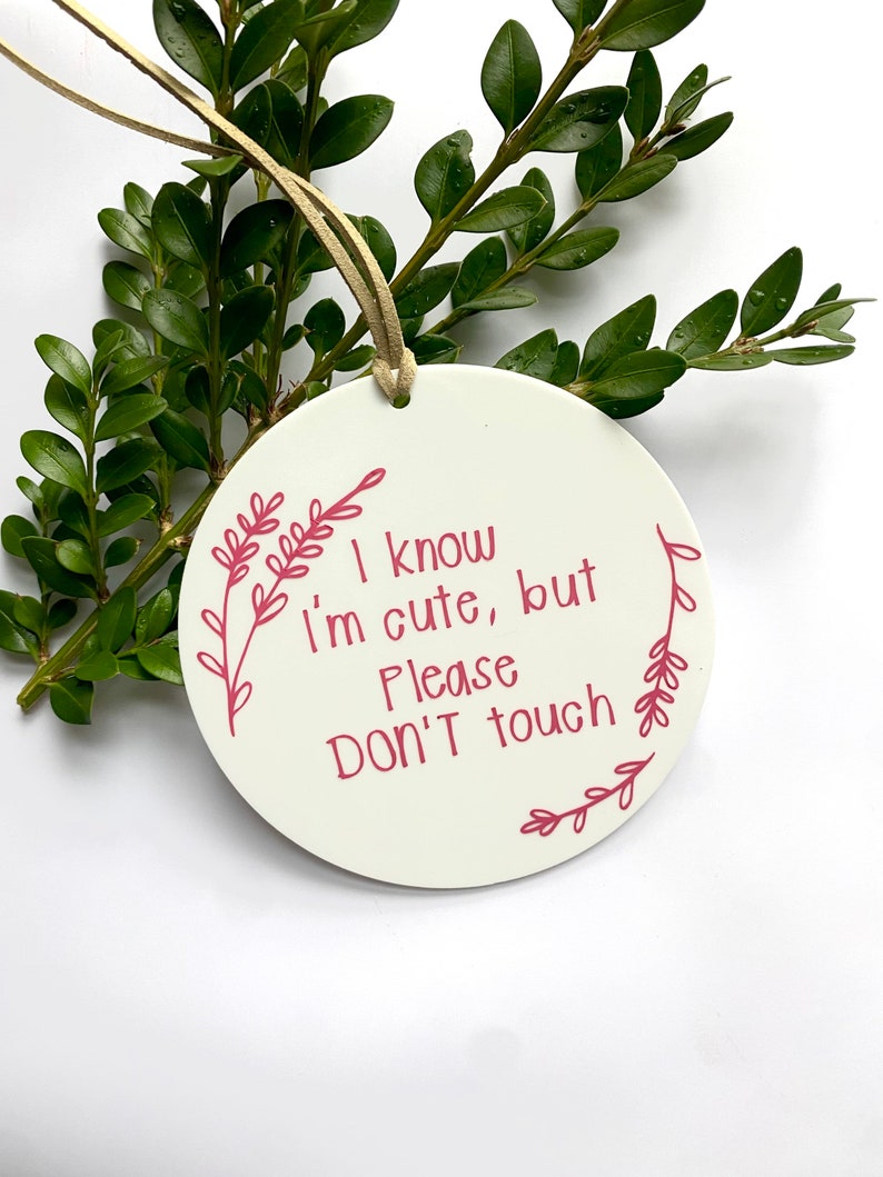 Please Don't Touch Car Seat Tag, Stroller Tag, Diaper Bag Tag, New Baby, No Germs, Newborn Sign, New Mom Gift image 1