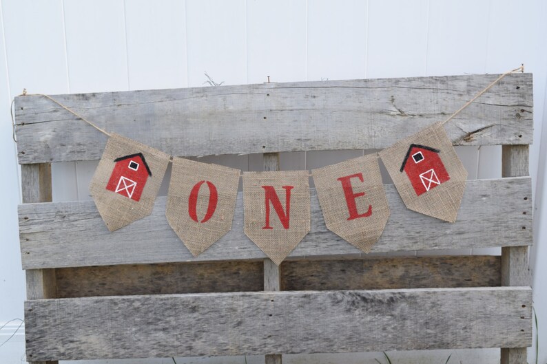 First Birthday High Chair Burlap Banner Birthday Banner Party Decor Barn ONE Cake Smash One Banner Photo Prop First Birthday