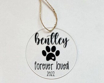 Memorial Ornament, Personalized Ornament, Christmas Ornament, Cat Ornament, Fur Babies, Holiday Gift for Dog Lovers, Dog Gift, Stocking Tag