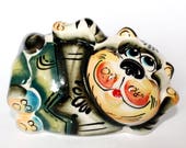 Gift Cat Figure Cat Miniature Ceramic Figurine Porcelain Animal Statue Best Cat ornament Roll top desk decor idea Cat Lover Gift Best Friend