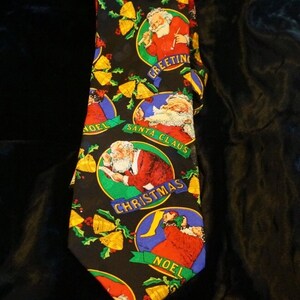 Whimsical Vintage Christmas Silk Tie
