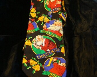 Whimsical Vintage Christmas Silk Tie