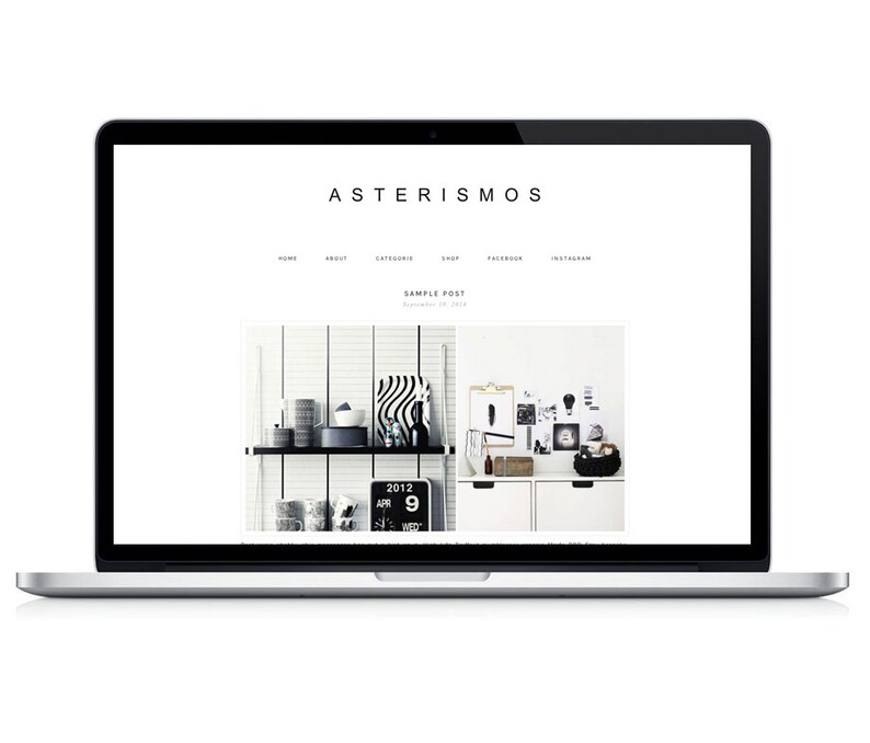 Wordpress Theme - Asterismos - Responsive Wordpress Blog Design - Wordpress Template - Wordpress Theme Feminime - Wordpress Theme Modern 