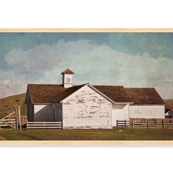 Samsung Frame TV Art, Rustic Barn, Americana, Farmhouse, Western, Pierce Point Farmhouse