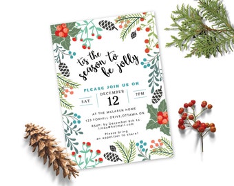 holiday party retro invitation christmas party invitation etsy invitation for a christmas party