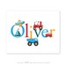 Boy's Name Art Printable Art Nursery Art DIY Art - Etsy