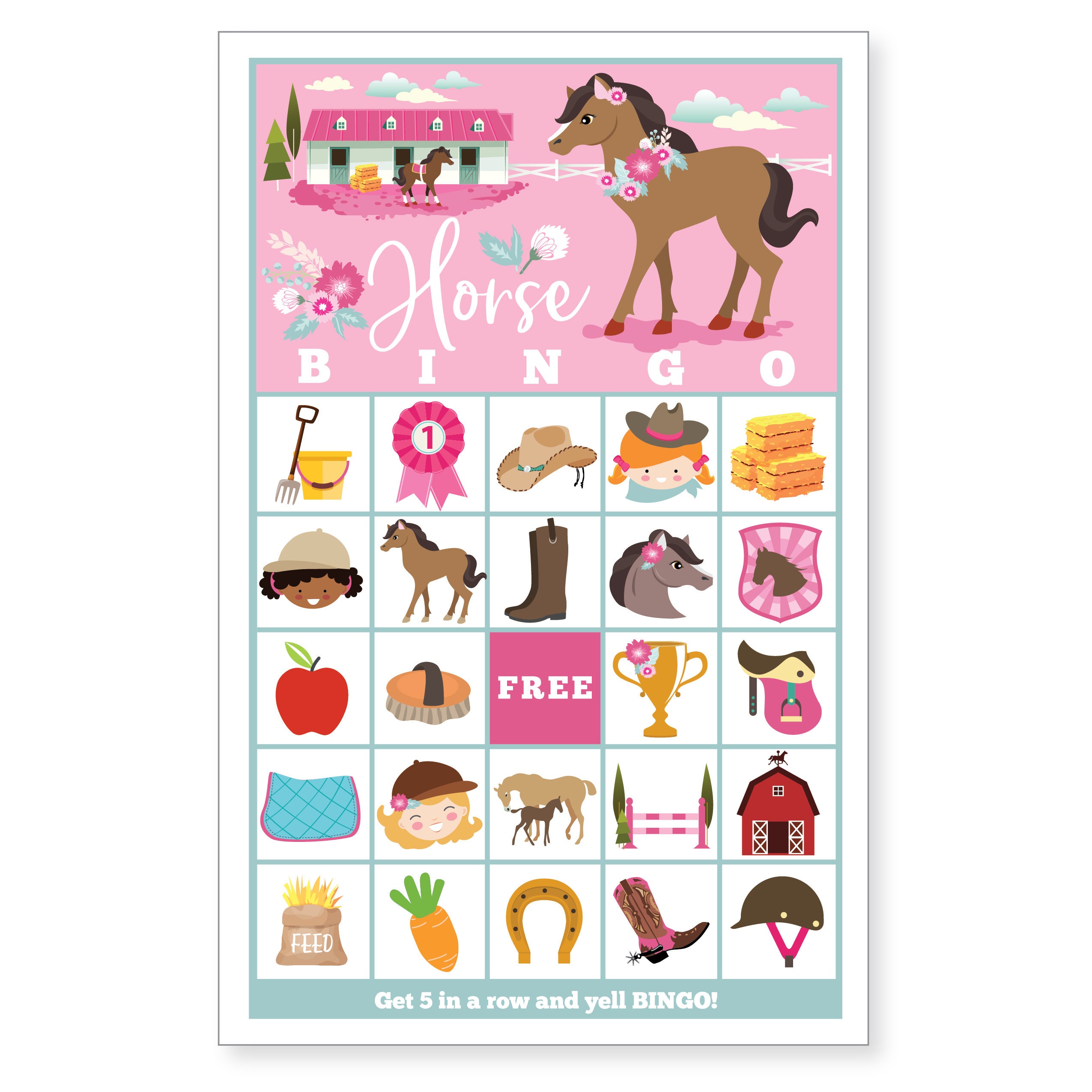 horse-bingo-game-24-different-bingo-cards-girl-s-pony-party-game