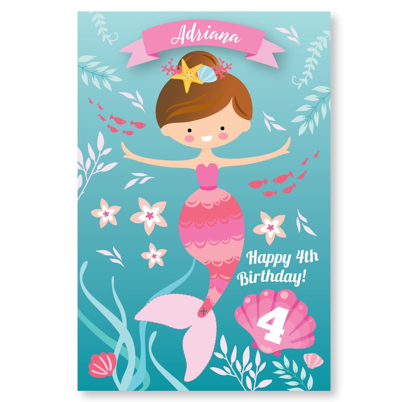 Pin the Tail on the Mermaid Party Game, Customizable, (Digital Files) image 4