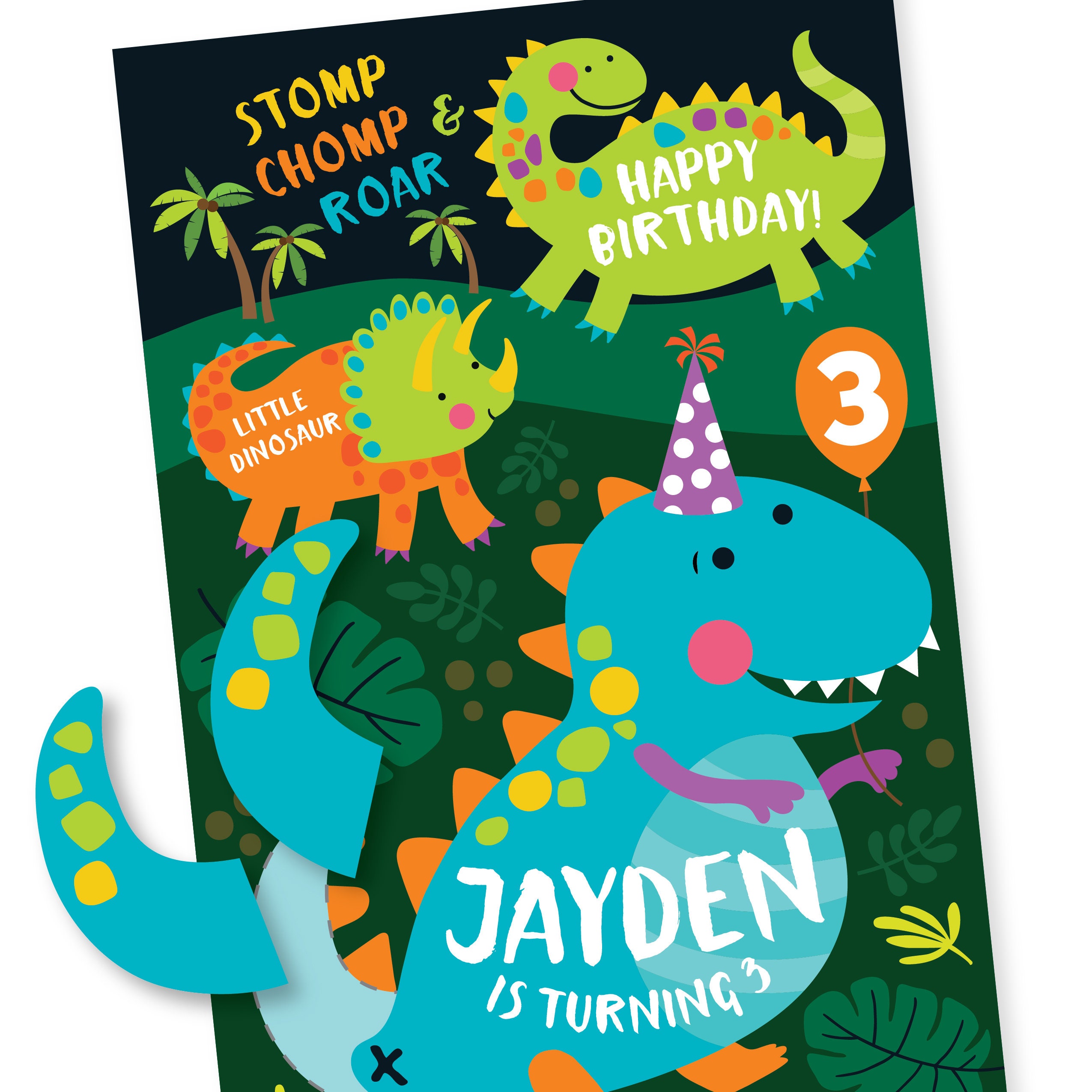 Pin the Tail on the Dinosaur - Boys Party Game - Printable Party