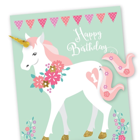 Pin the Tail on the Unicorn Birthday Party Game (Digital Files)