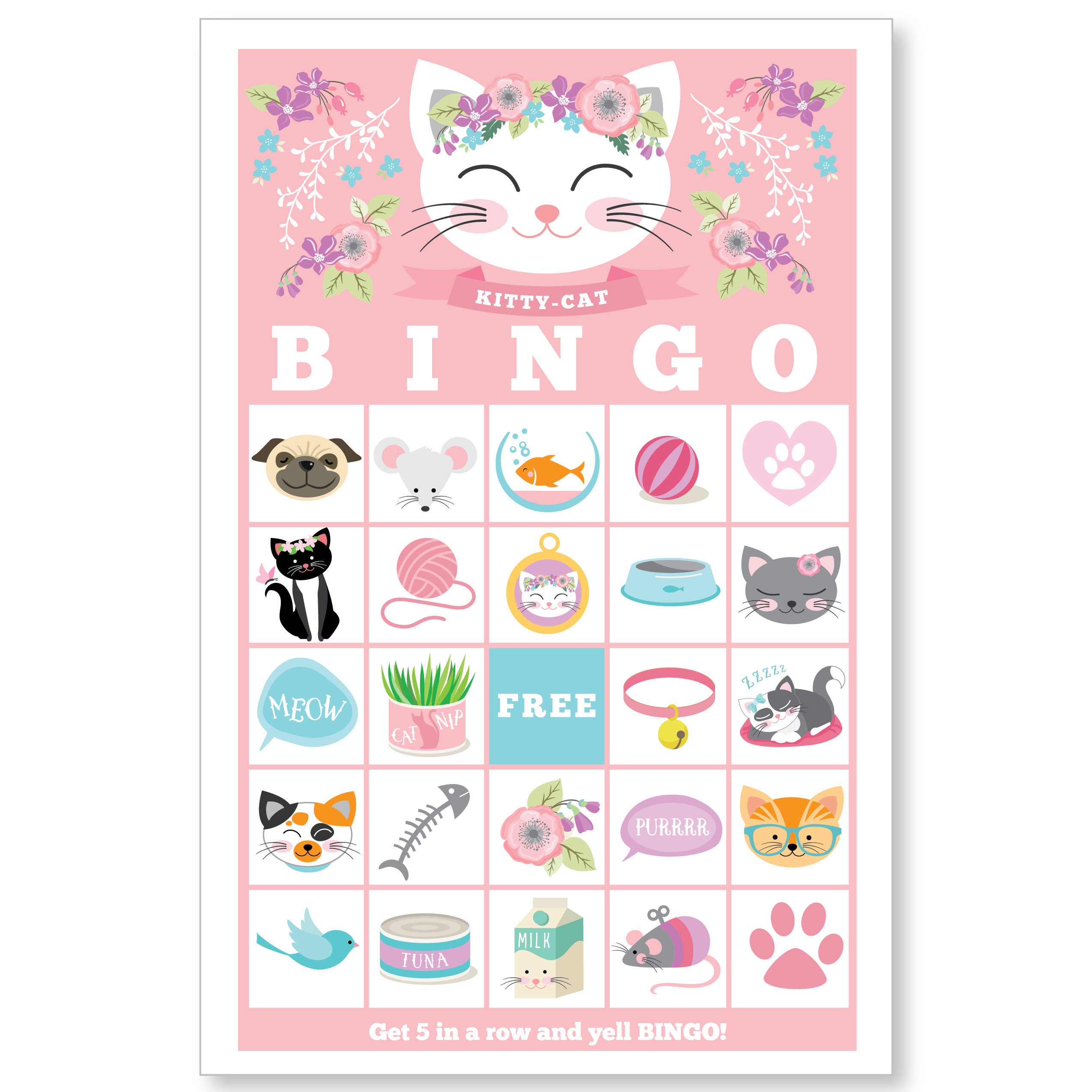 Convite Eu Amo Bingo E Gatos Gatinho Gatinho Sortudo Jogo