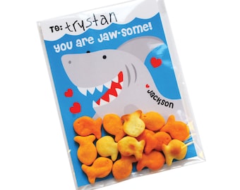 Requin, Cartes de Saint-Valentin, cartes de classe DIY Valentine imprimables, texte personnalisé, Saint-Valentin pour enfants en classe, Requin de la Saint-Valentin