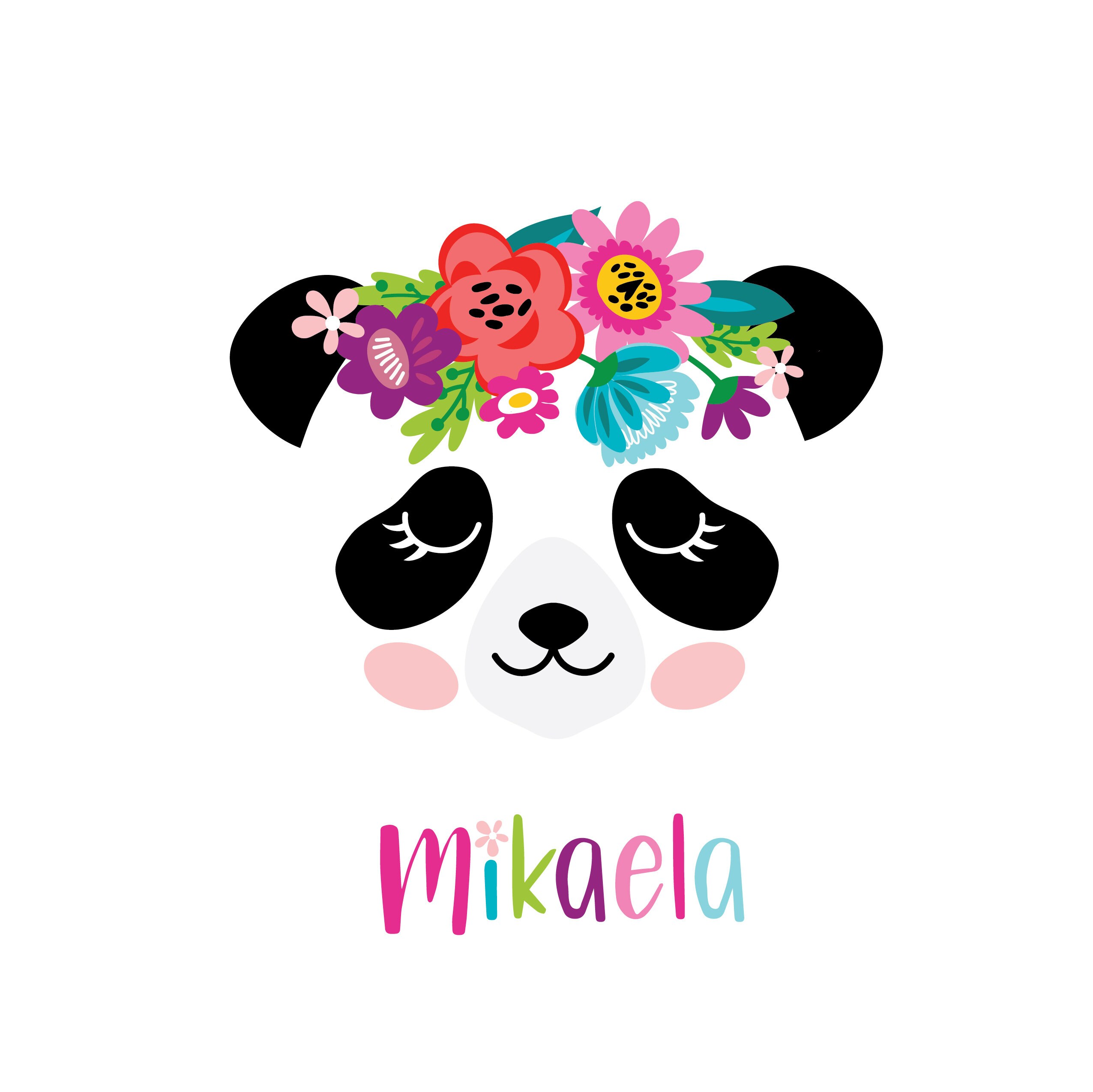 Panda T-Shirt Design, Personalized Printable Panda Iron-on, Birthday Girl iron on, Tshirt Transfer-Digital File only Panda T-Shirt Design, Personalized Printable Panda Iron-on, Birthday Girl iron on, Tshirt Transfer-Digital File only