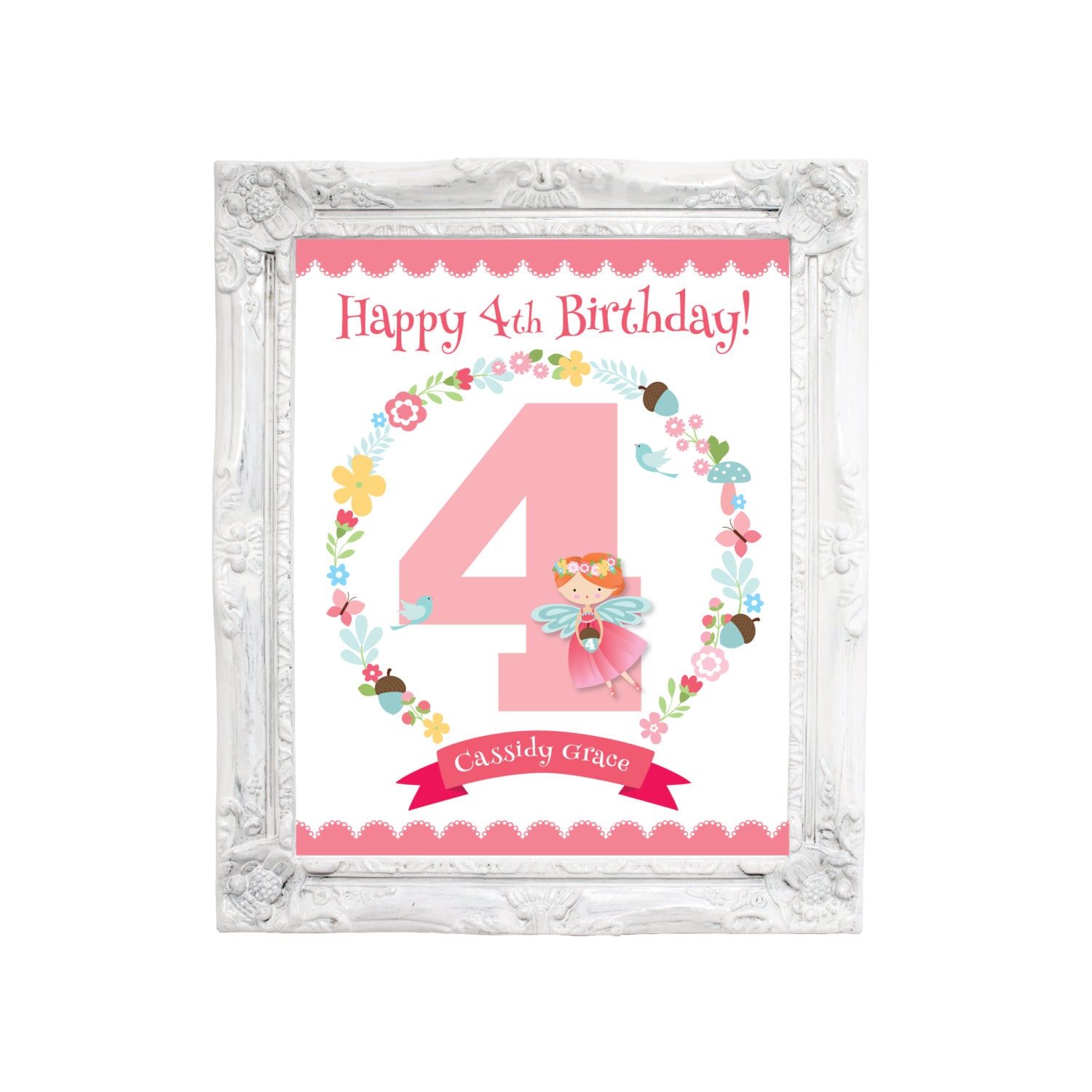 Fairy Birthday Welcome Sign, Printable, Customized DIY, Fairy, Princess,  Floral, Garden Party Sign