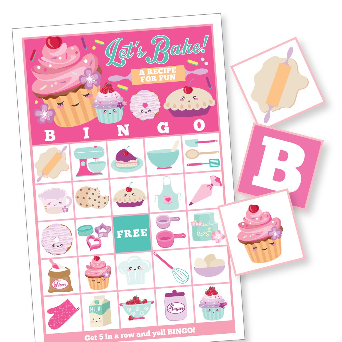 Cupcake Baking BINGO Game Kid's Printable Bingo Game Etsy Canada