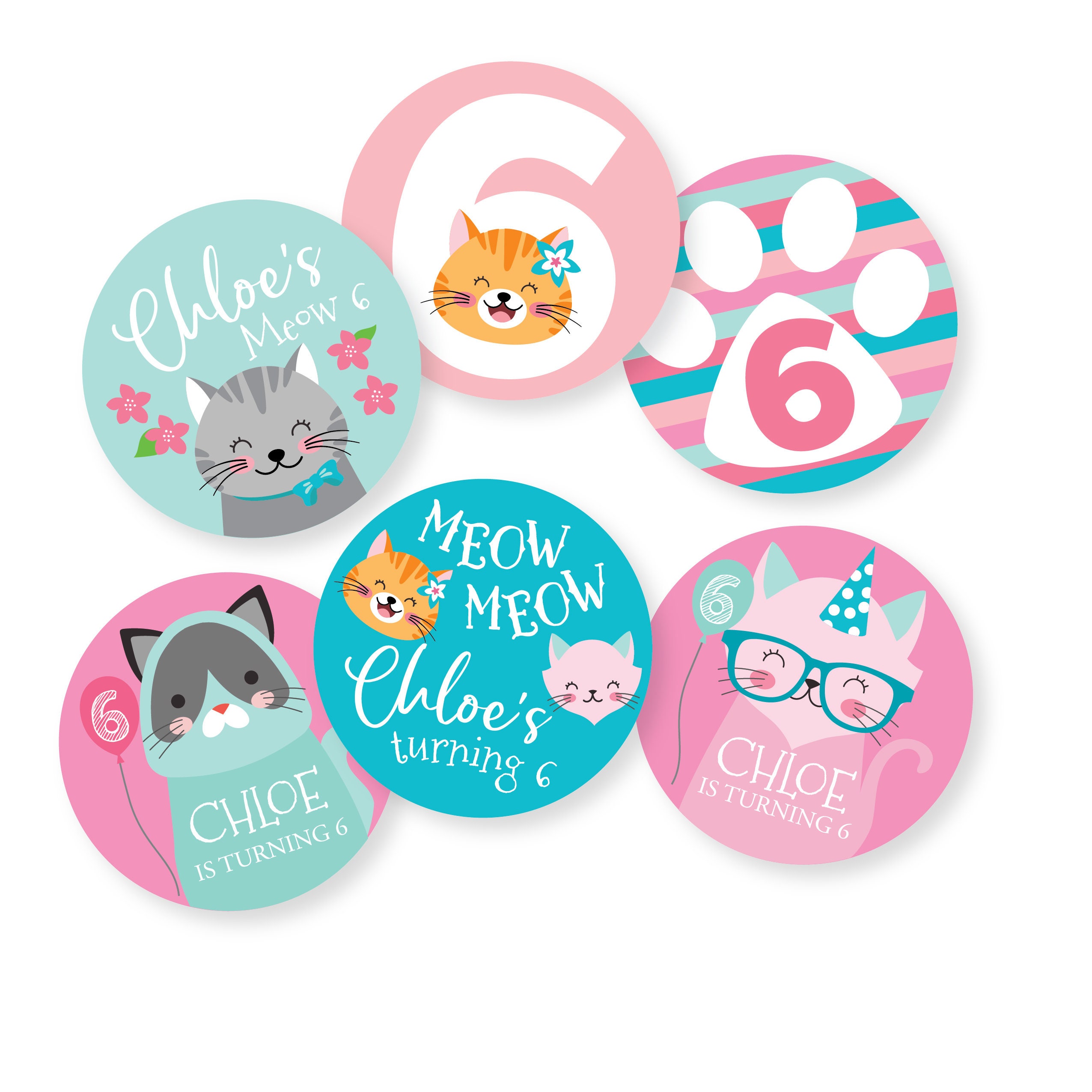 cat-cupcake-toppers-cat-kitten-birthday-cat-birthday-party-kitten