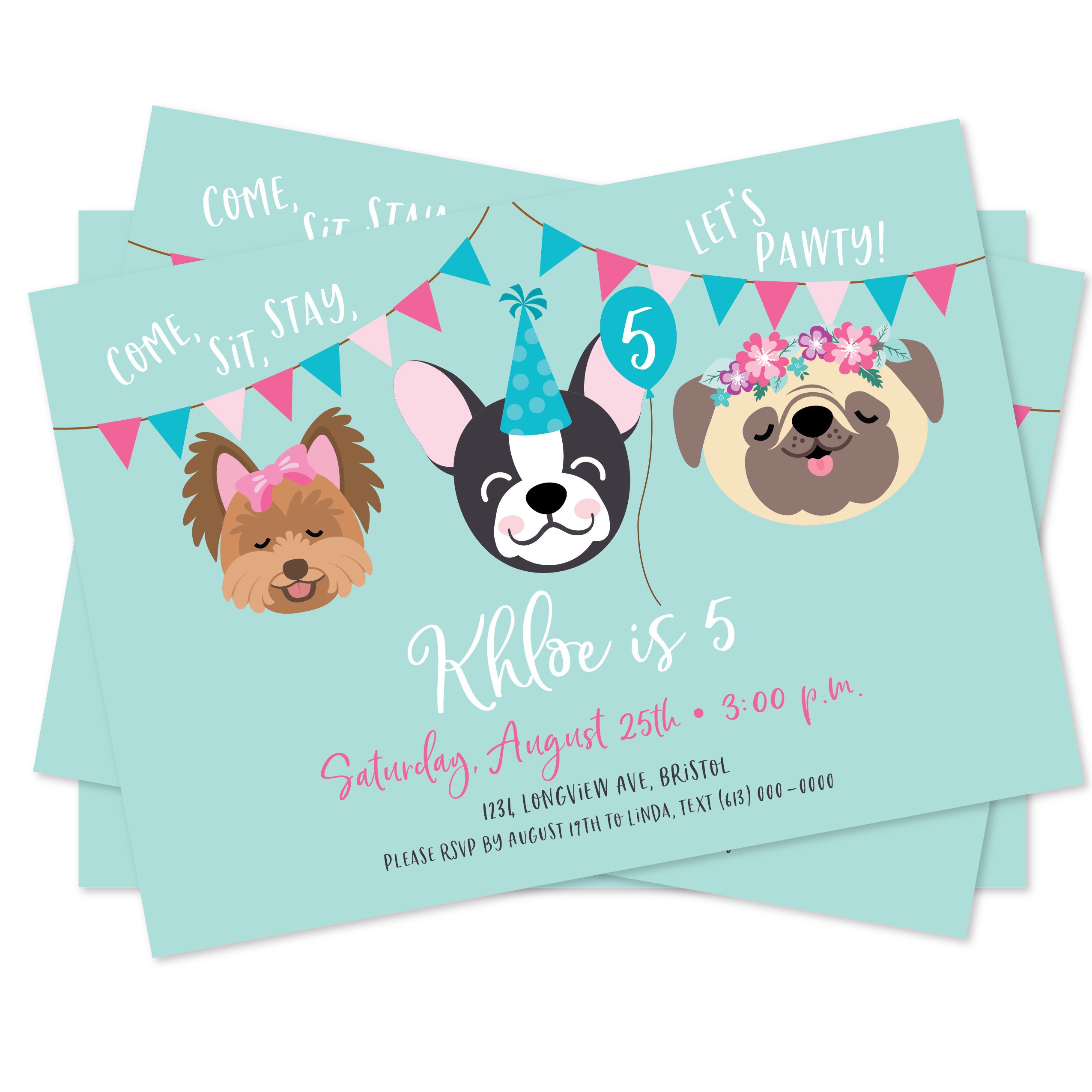 dog-birthday-party-invitation-pug-boston-terrier-yorkie-girls