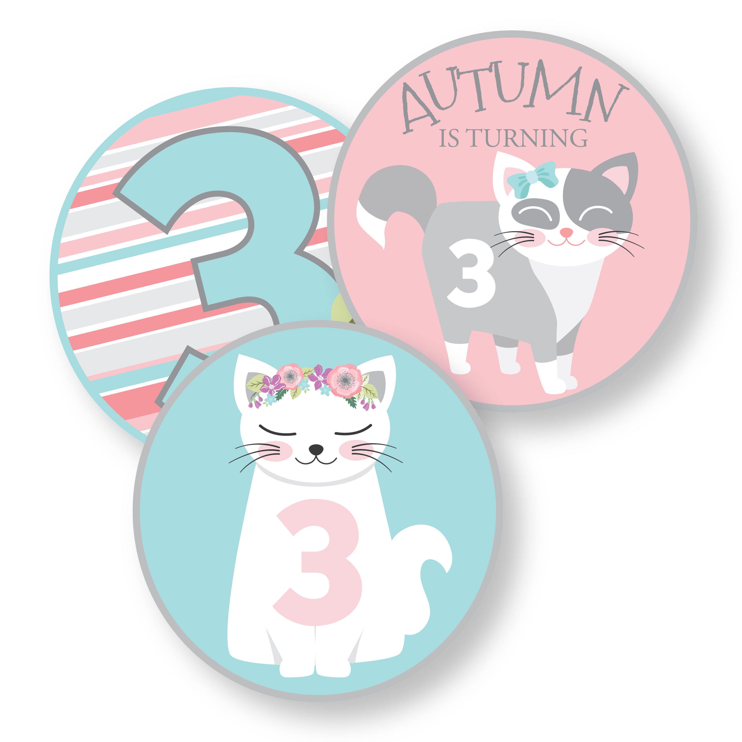cat-cupcake-toppers-or-bunting-pink-kitten-birthday-cat-birthday