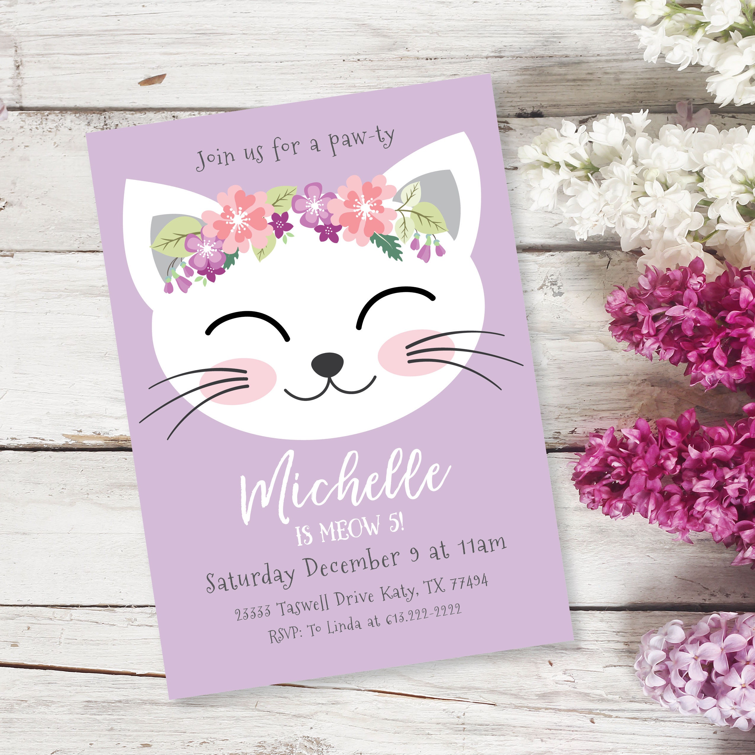 cat-birthday-party-invitation-kitten-invitation-cat-birthday-girl