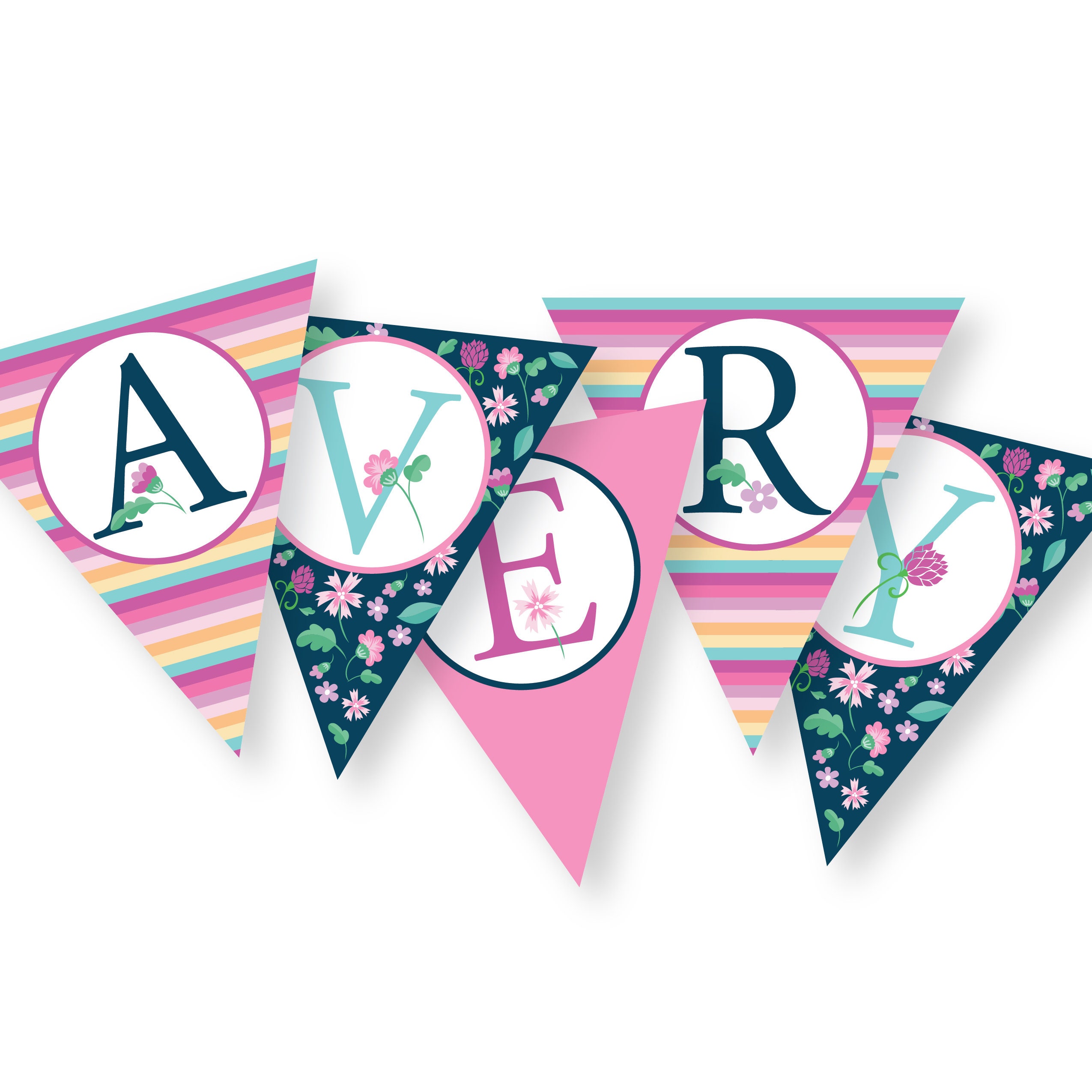 Unicorn Birthday Bunting Unicorn Banner Garland Printable 