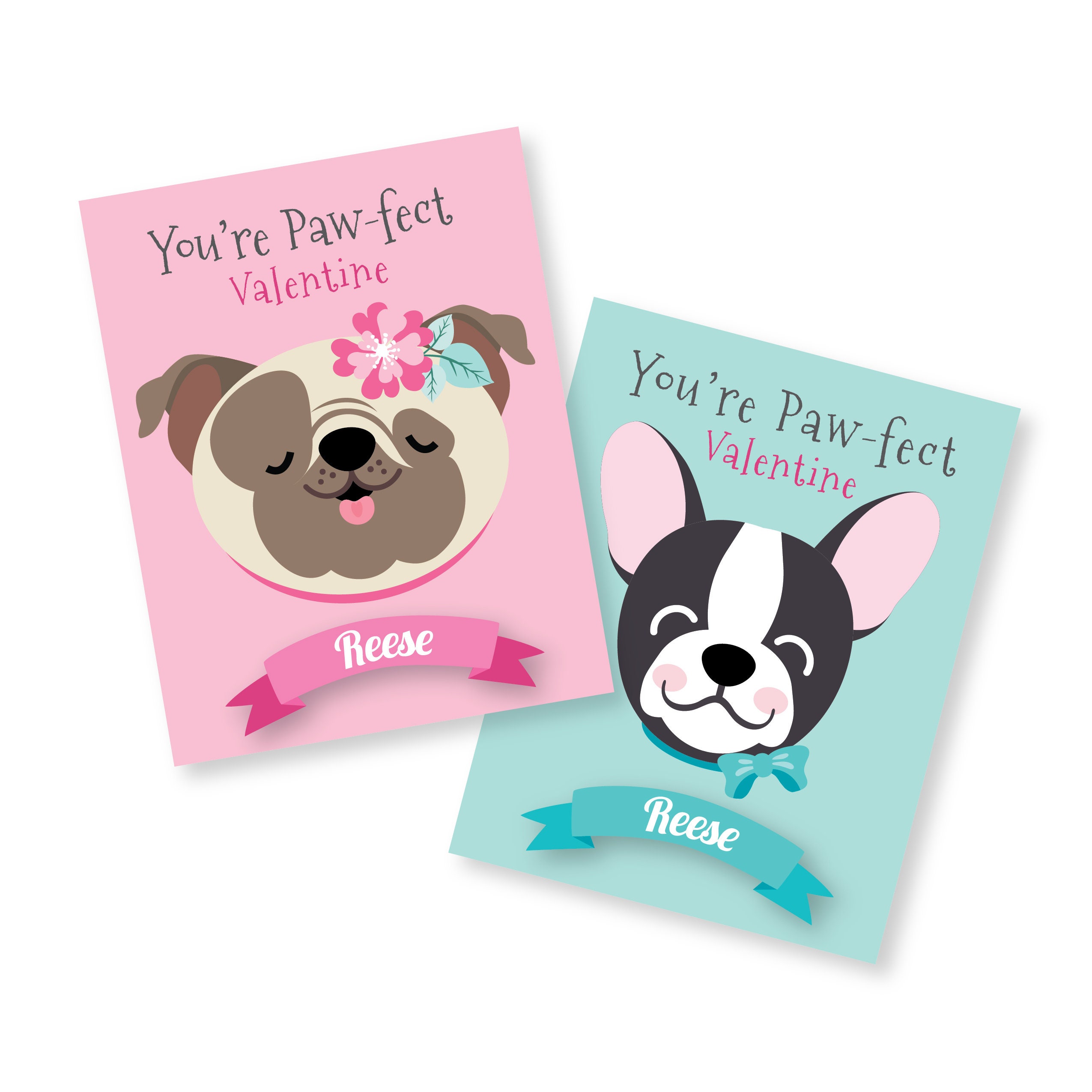 Editable Dog Classroom Valentines Cards – Simple Desert Designs