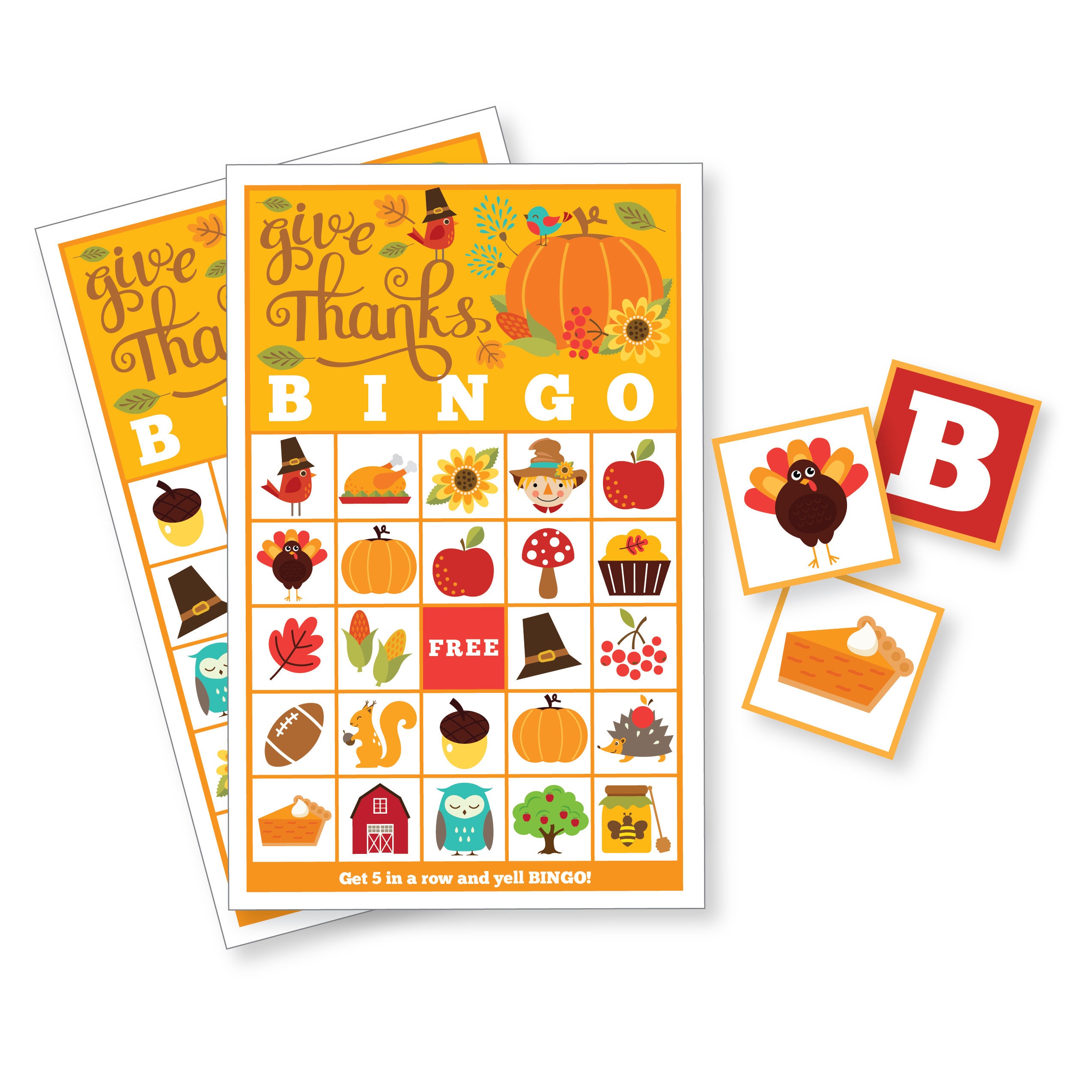 Thanksgiving BINGO Game Kid s Printable Bingo Game Bingo Game For Kids Adults 