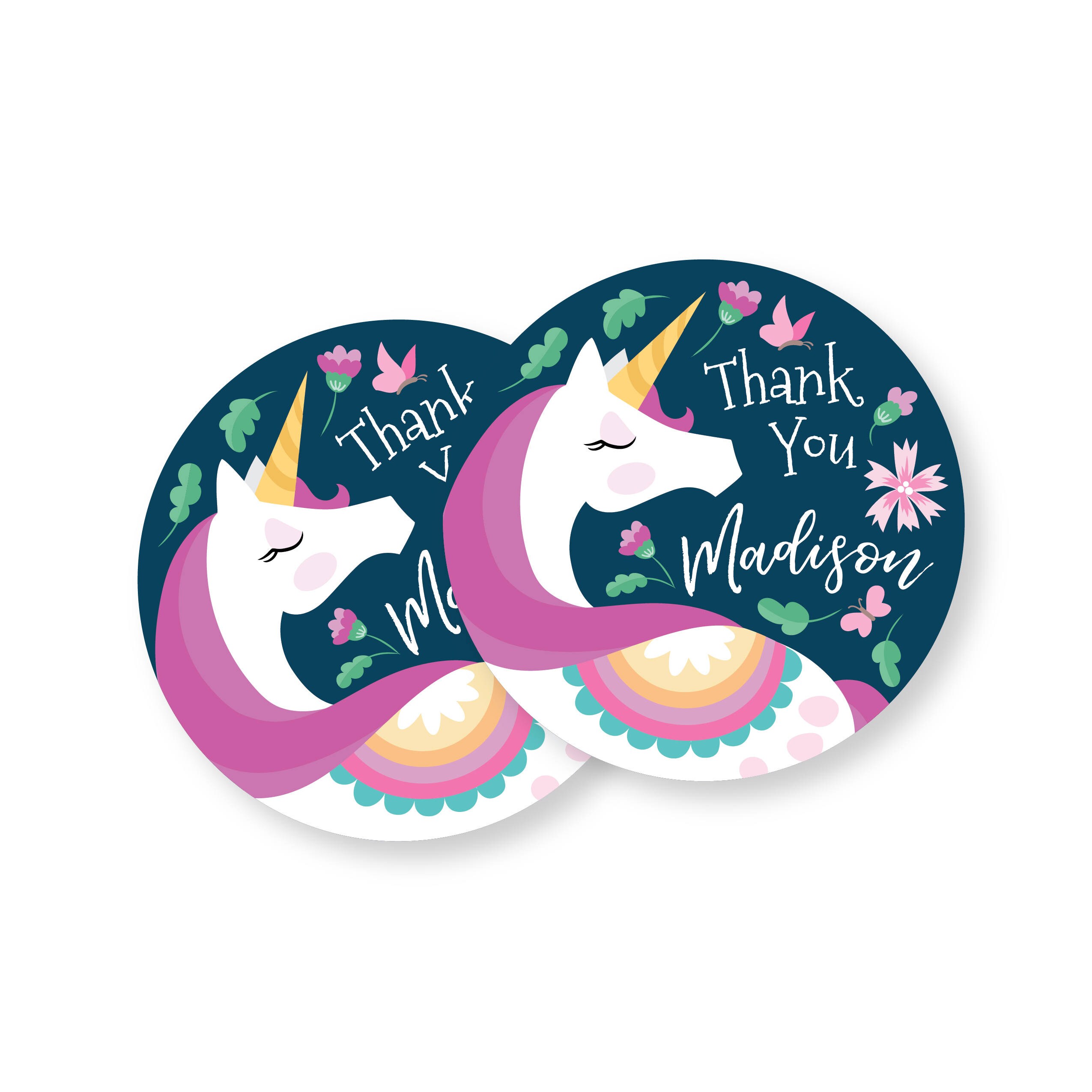 unicorn favor tags unicorn hang tags girls printable