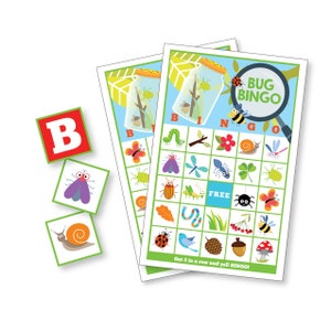 Bug BINGO Game Kid's Printable Bingo Game Bingo Game for Kids Bug & Nature Instant Download image 1