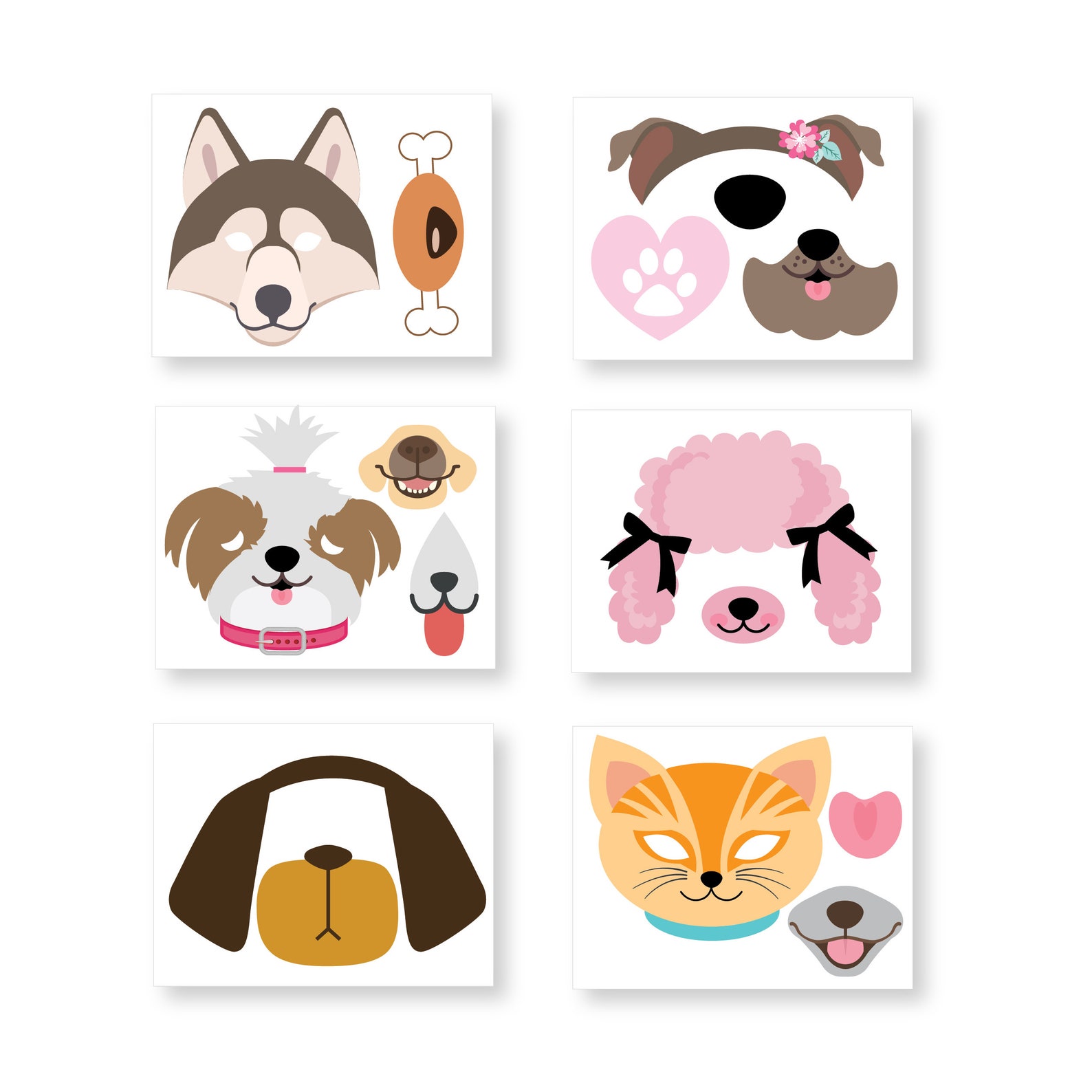 Dog Photo Booth Props Dog Puppy Birthday Props Instant Etsy