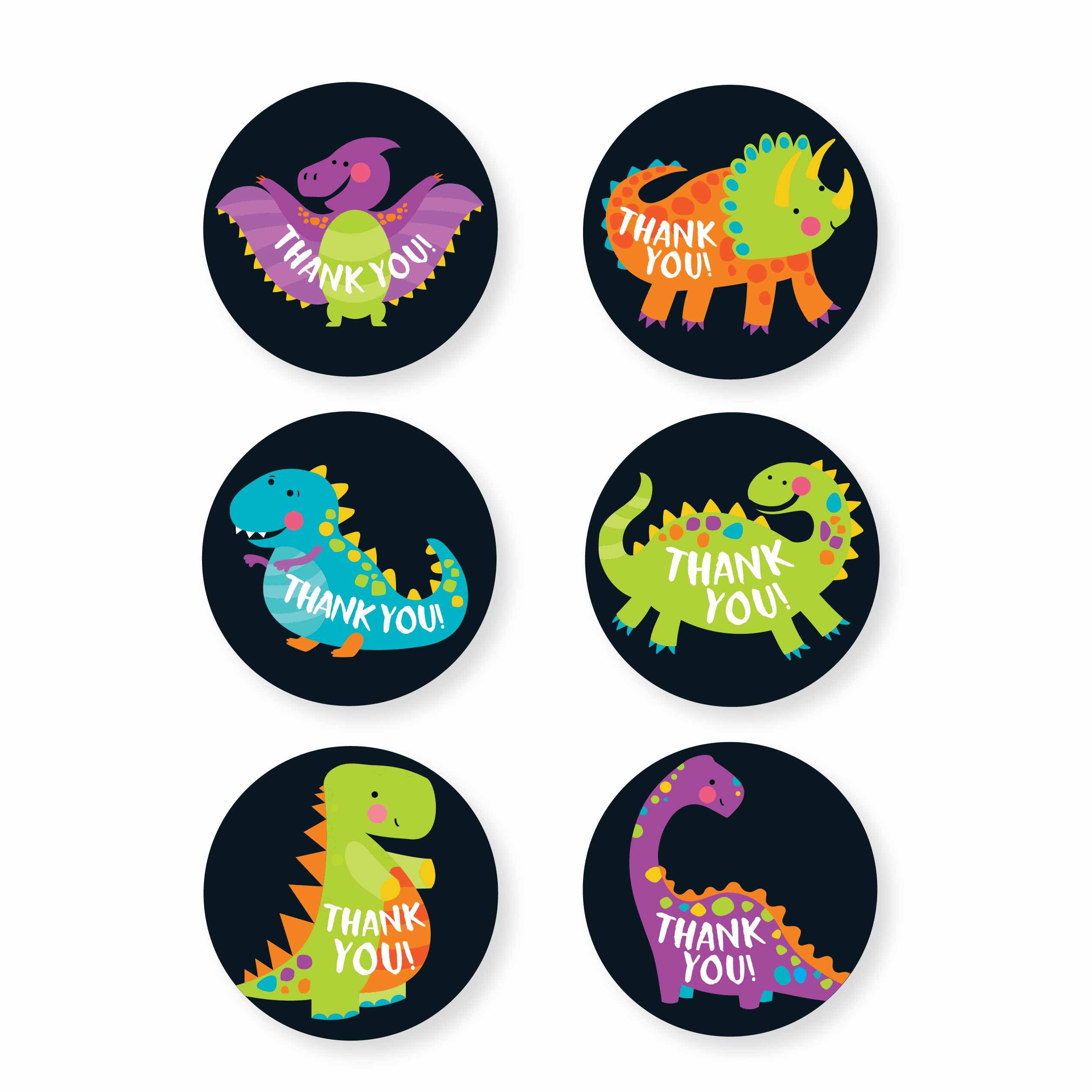 Editable Thank You Dino Favor Tag, Printable Birthday Label Template, PK08