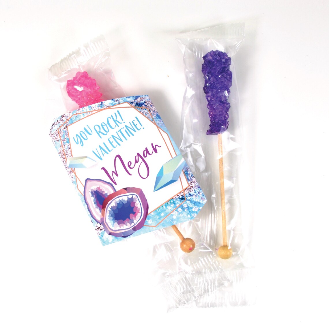 Geode Valentines Day Cards Printable DIY Card Classroom Etsy
