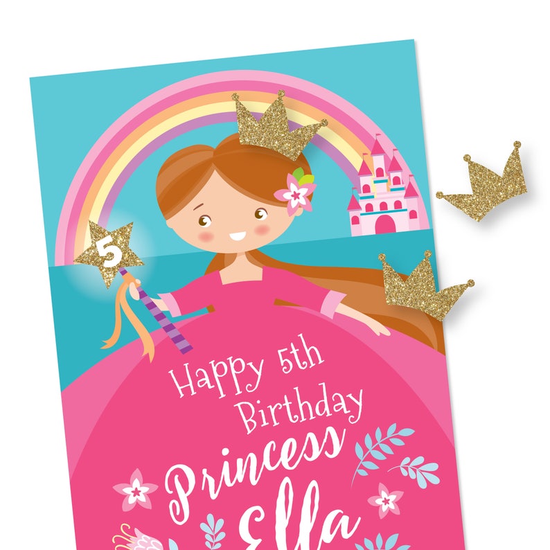 Pin the Crown on the Princess party game DIY party game | Etsy