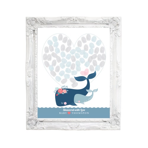 Whale Signature Guestbook Alternative Baby Shower Guestbook - Etsy