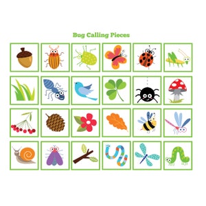 Bug BINGO Game Kid's Printable Bingo Game Bingo Game for Kids Bug & Nature Instant Download image 3