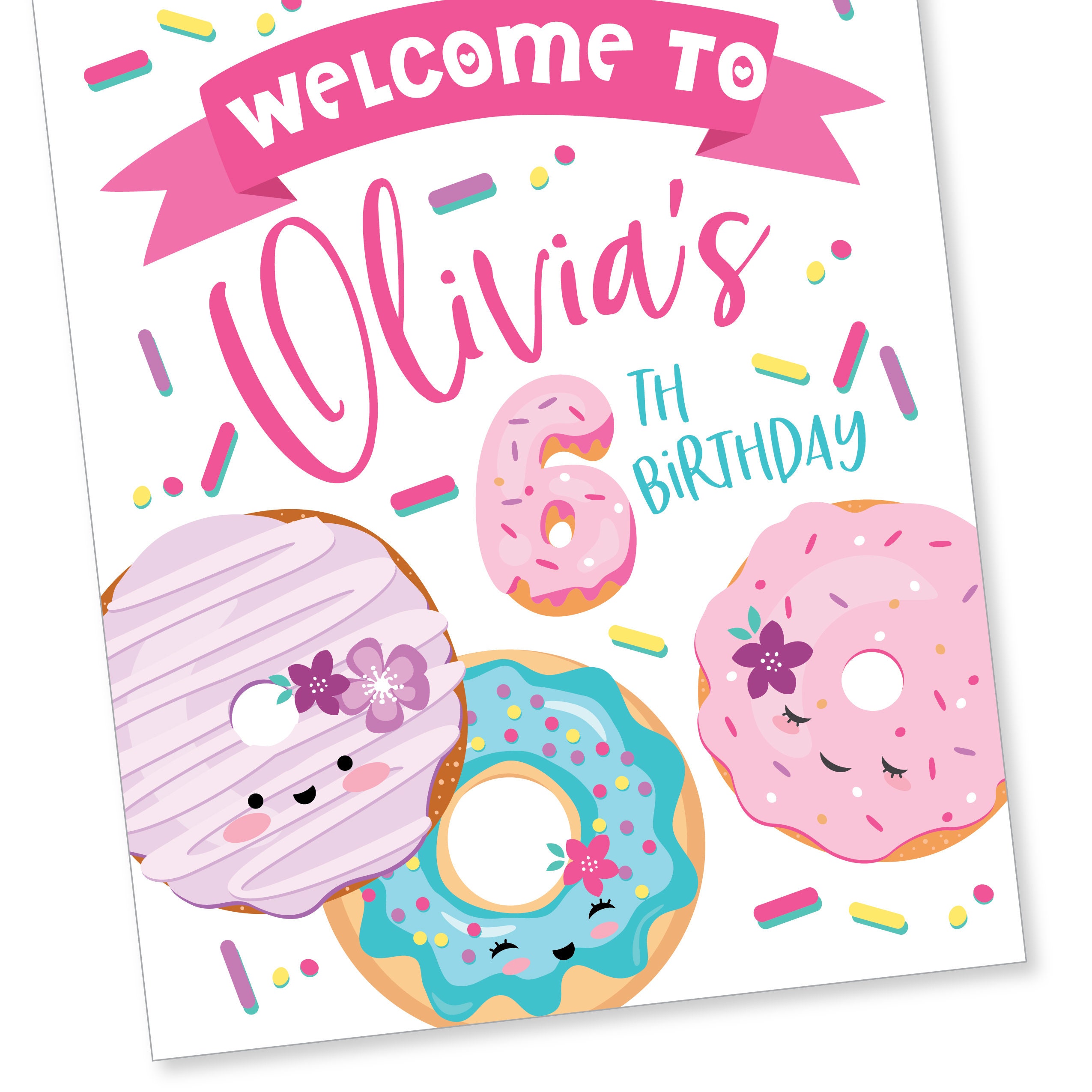 Buy Donut Welcome Sign Customized Printable DIY Girl's Online in India -  Etsy