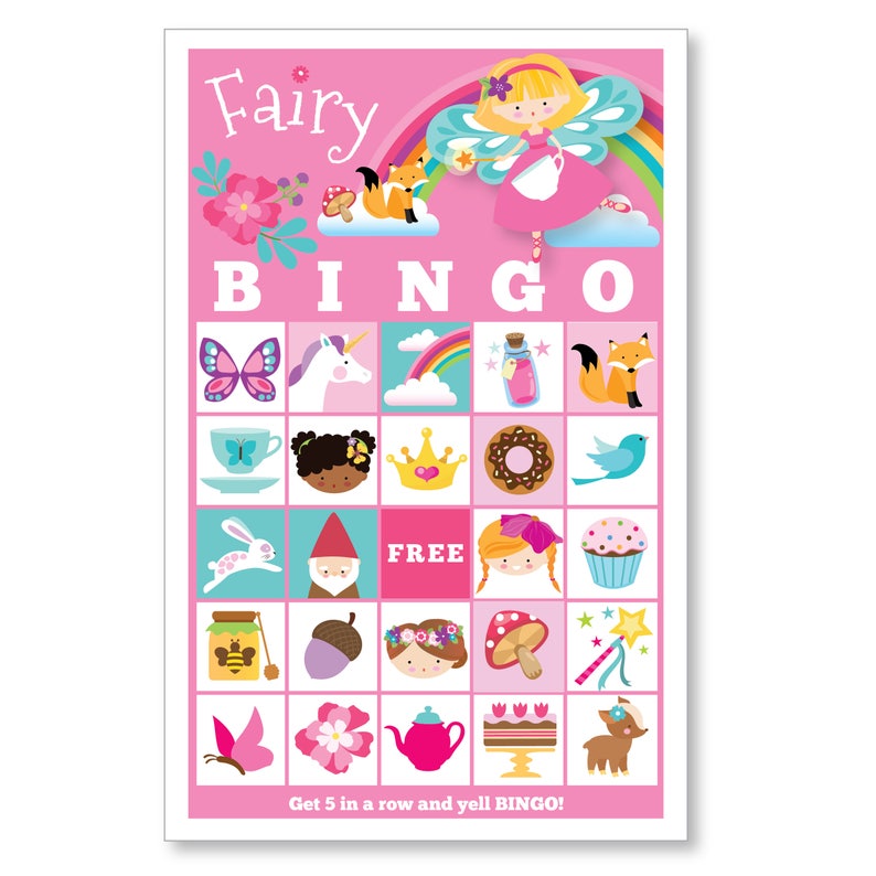 Fairy BINGO Game Girl s Printable Bingo Game Bingo Etsy Fairy BINGO Game Girl s Printable Bingo Game Bingo Etsy