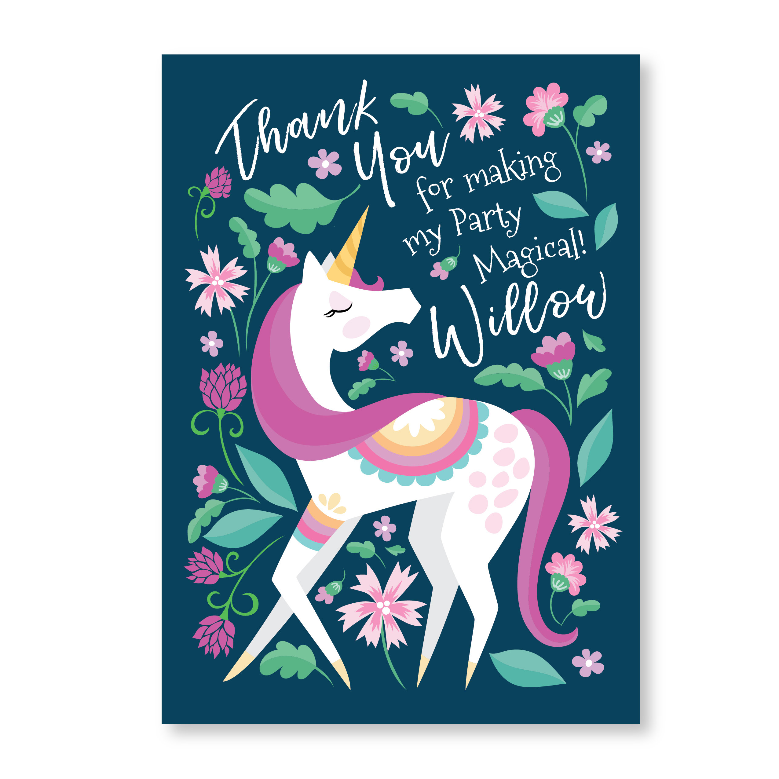 unicorn thank you girls unicorn party floral unicorn