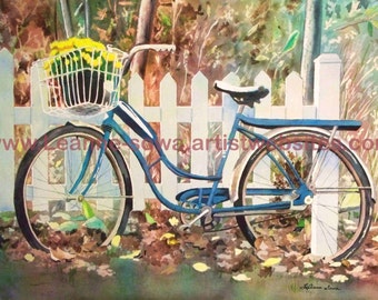 Bicycle Wall Art, Bicycle Art, Bicycle Prints, Bicycle Paintings, Bike Art, Bike Painting