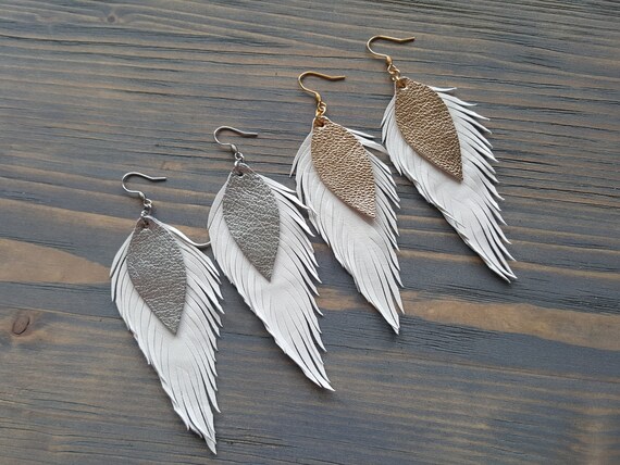 Feather earrings for sale outlet