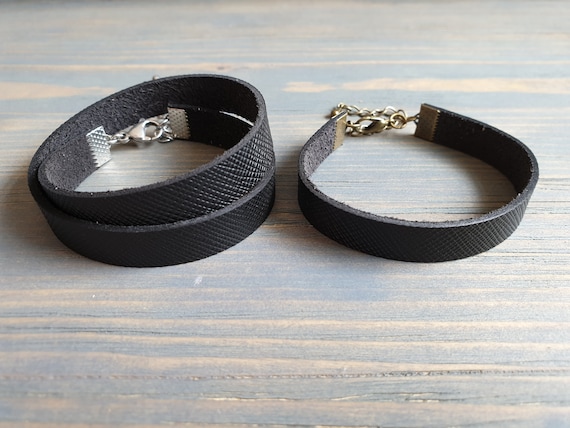 Black Leather Wrap Bracelet, Minimalist Bracelet, Leather Bracelet, Leather Cuff Bracelet, Leather Bangle Bracelet, Simple Leather Bracelet