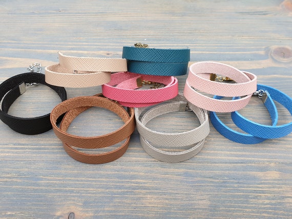 Leather Wrap Bracelet, Leather Cuff Bracelet, Leather Bracelet, Boho Bracelet, Minimalist Bracelet, Simple Leather Bracelet, Double Wrap