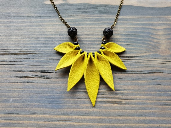 Bright yellow hotsell necklace