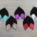 see more listings in the Leather feather earrings section