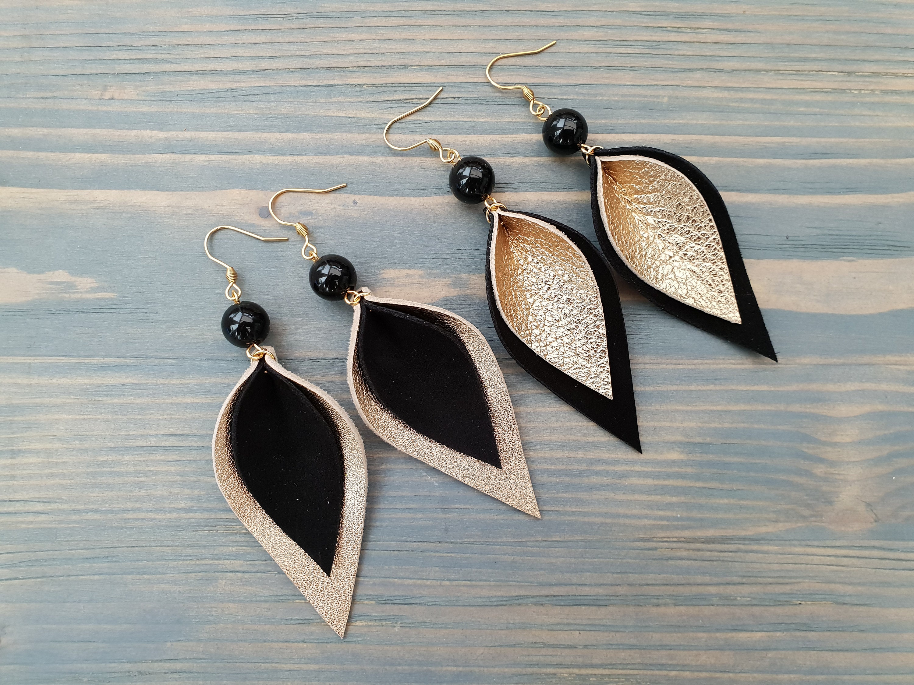 Discover more than 145 black leather earrings best